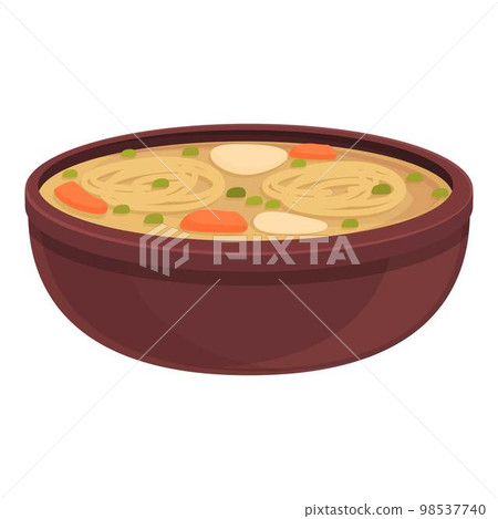Meat soup icon cartoon vector. Food dish. Meal eat 98537740