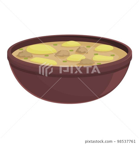 Street soup icon cartoon vector. Dish food. Hot cuisine 98537761