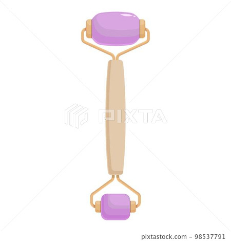 Cosmetology facial roller icon cartoon vector. Face skin. Stone massager Cosmetology facial roller icon cartoon vector. Face skin. Stone massager 98537791