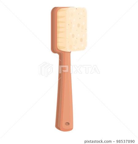 Brush tool icon cartoon vector. Body massage. Spa scrub Brush tool icon cartoon vector. Body massage. Spa scrub 98537890