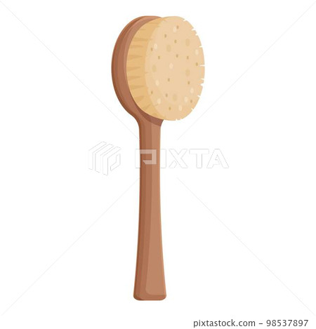 Brush icon cartoon vector. Wood body. Scrub tool Brush icon cartoon vector. Wood body. Scrub tool 98537897
