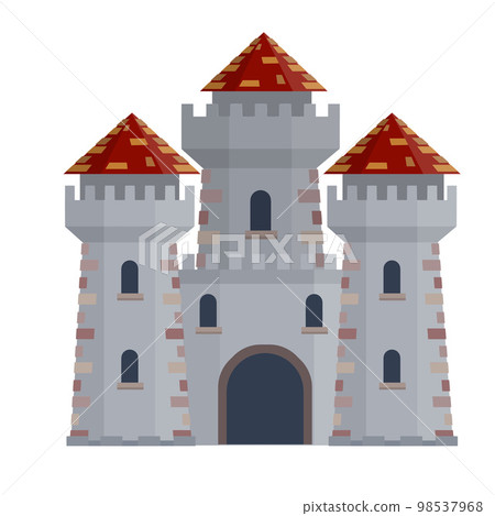 Medieval European stone castle. 98537968