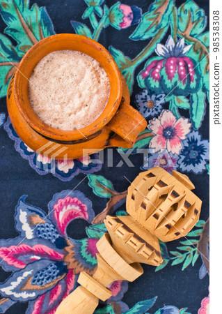 Mexican chocolate and molinillo 98538308