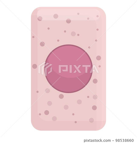 Domestic sponge icon cartoon vector. Dish home. Soap container 98538660