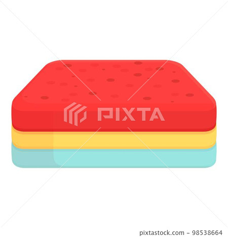 Drop gel sponge icon cartoon vector. Detergent liquid. Domestic spray Drop gel sponge icon cartoon vector. Detergent liquid. Domestic spray 98538664