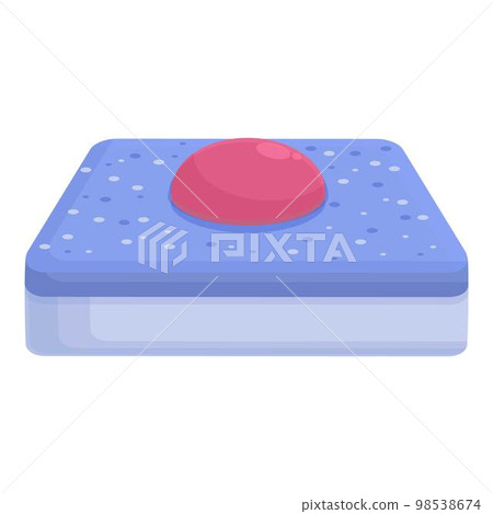 Gel ball sponge icon cartoon vector. Detergent bottle. Home soap 98538674