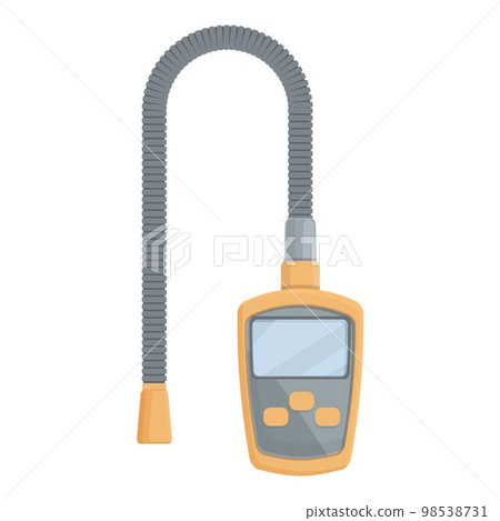 Engineer gas detector icon cartoon vector. Meter monitor. Digital device 98538731