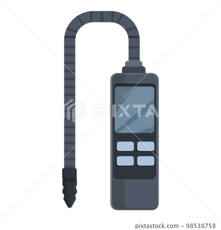 Accident gas detector icon cartoon vector. Portable equipment. Digital instrument 98538758