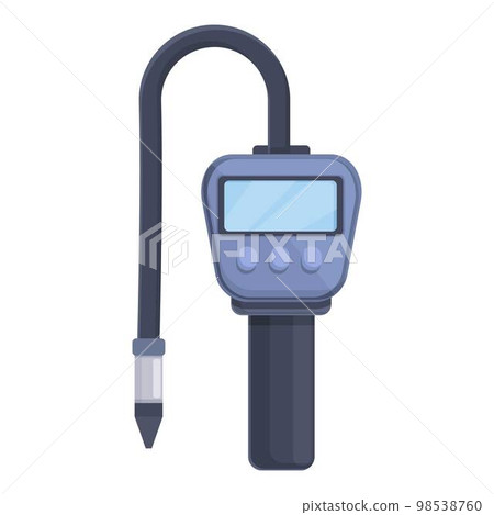 Gas detector sensor icon cartoon vector. Digital monitor. Check portable Gas detector sensor icon cartoon vector. Digital monitor. Check portable 98538760