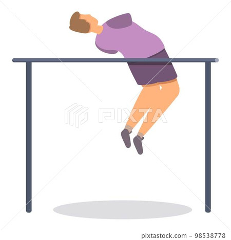 Disabled sport jumping icon cartoon vector. Training exercise. Disability person Disabled sport jumping icon cartoon vector. Training exercise. Disability person 98538778
