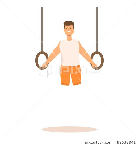 Disabled sport rings icon cartoon vector. Physical disability. Player exercise Disabled sport rings icon cartoon vector. Physical disability. Player exercise 98538841