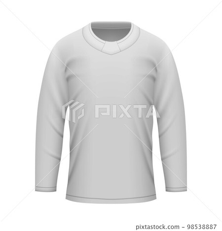 realistic shirt template with long sleeve for ice hoskey jersey 98538887