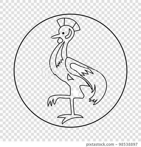 Thin line emblem of Uganda 98538897