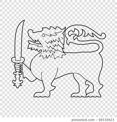 Thin line emblem of Sri Lanka 98538923