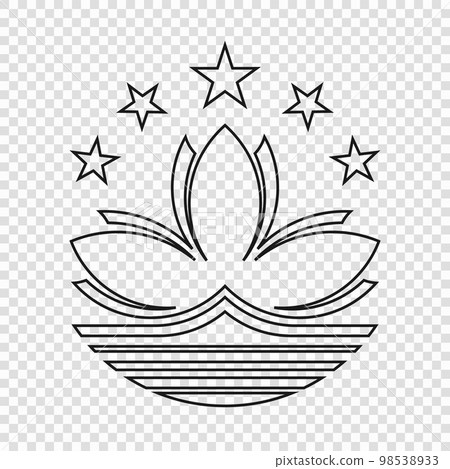 Thin line emblem of Macao Thin line emblem of Macao 98538933