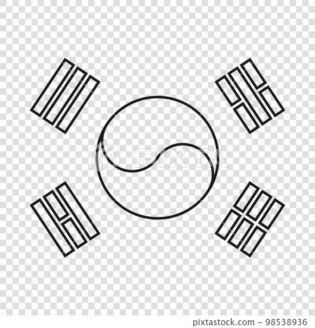 Thin line emblem of South Korea 98538936