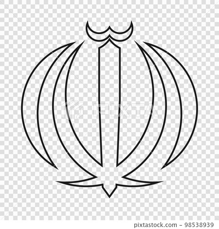 Thin line emblem of Iran Thin line emblem of Iran 98538939