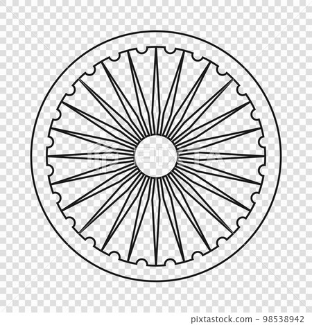 Thin line emblem of India 98538942