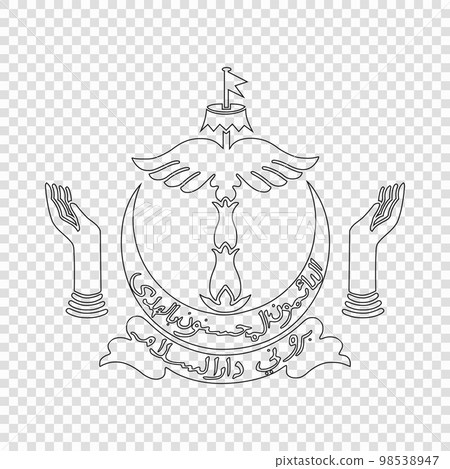 Thin line emblem of Brunei 98538947