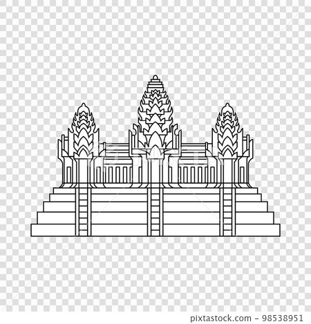 Thin line emblem of Cambodia 98538951