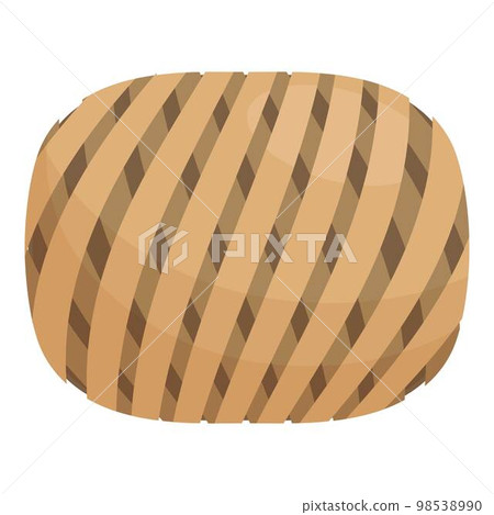 Roll knot icon cartoon vector. Natural cord. Hemp cable 98538990