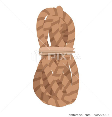 Navy rope icon cartoon vector. Knot cord. Decoration sea 98539002