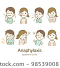 Men and women with symptoms of anaphylactic shock 98539008