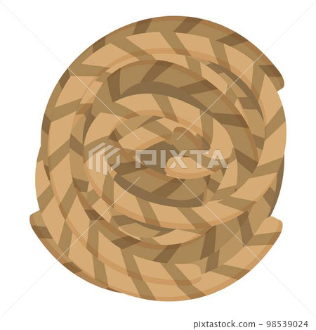 Nautical rope icon cartoon vector. Natural knot. Decoration cord 98539024