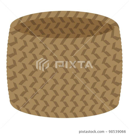 Jute basket icon cartoon vector. Natural rope. Tied nautical 98539066