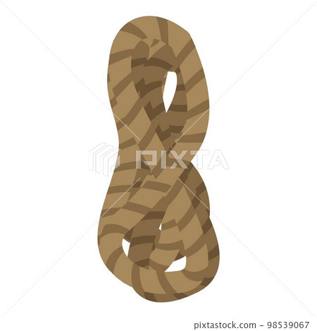 Rope icon cartoon vector. Natural knot. Cord braid 98539067