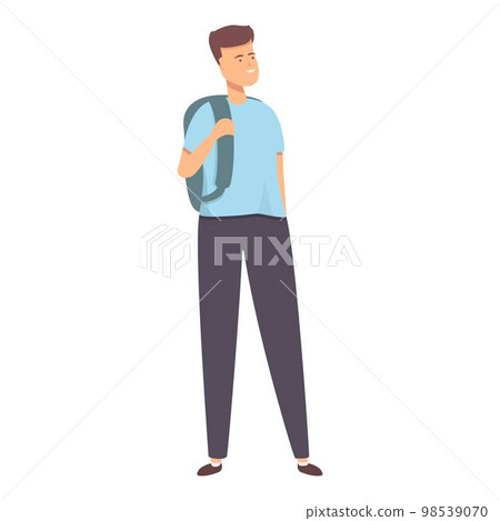 Happy boy icon cartoon vector. Teen friend. Student group 98539070
