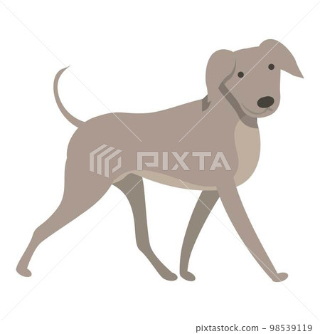 Dog walk icon cartoon vector. Animal run. Breed sprint 98539119