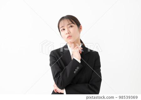 商務擔心的女人西裝 98539369