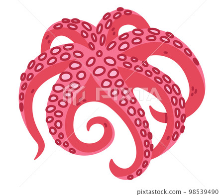 Octopus Tentacles as Seafood and Fresh Sea Product Vector Illustration 98539490