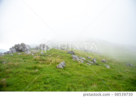 霧濛濛的四國喀斯特壯麗景色 98539730
