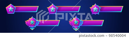 Game banners with star badges, empty title bar 98540004