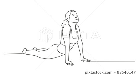 Sport training. Young woman. 98540147