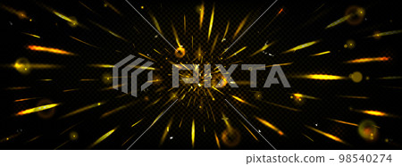Sparks in motion with blur, speed light effect Sparks in motion with blur, speed light effect 98540274