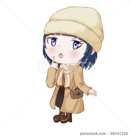 一個穿冬裝擺姿勢的捷徑女孩 一個穿冬裝擺姿勢的捷徑女孩 98541108