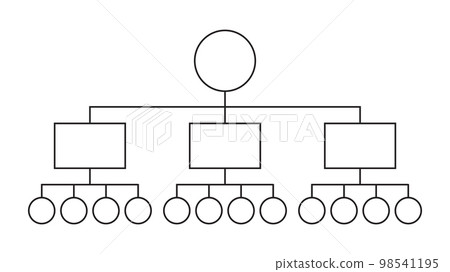hierarchy icon, organization chart line sign on white background - editable stroke vector illustration eps10 hierarchy icon, organization chart line sign on white background - editable stroke vector illustration eps10 98541195