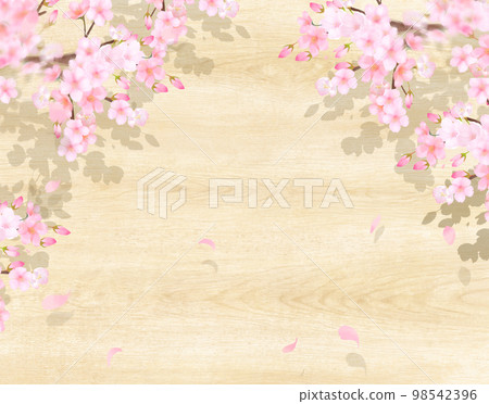 櫻花和花瓣-美麗的紋理天然木甲板框架壁紙背景材料 櫻花和花瓣-美麗的紋理天然木甲板框架壁紙背景材料 98542396