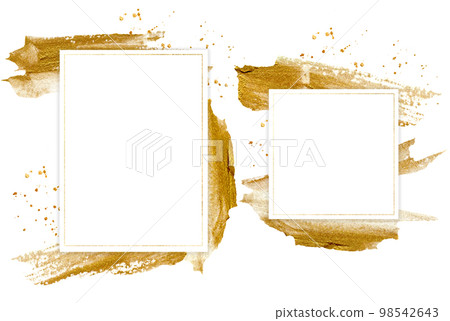 Watercolor golden spray template card. Hand painted beautiful illustration for design, print, fabric or background. Watercolor golden spray template card. Hand painted beautiful illustration for design, print, fabric or background. 98542643