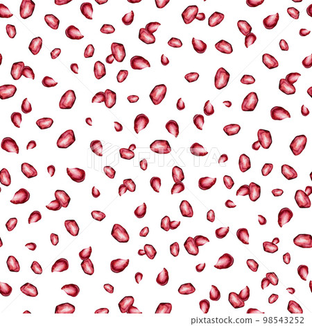 Watercolor pomegranate berries seamless white pattern. Hand painted garnet fruit berries isolated on white background. Floral elegant illustration for design, print, fabric or background. Watercolor pomegranate berries seamless white pattern. Hand painted garnet fruit berries isolated on white background. Floral elegant illustration for design, print, fabric or background. 98543252
