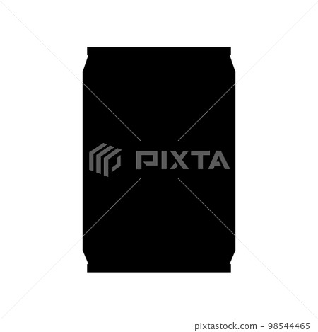 鋁罐剪影圖標。飲料罐。向量。 98544465