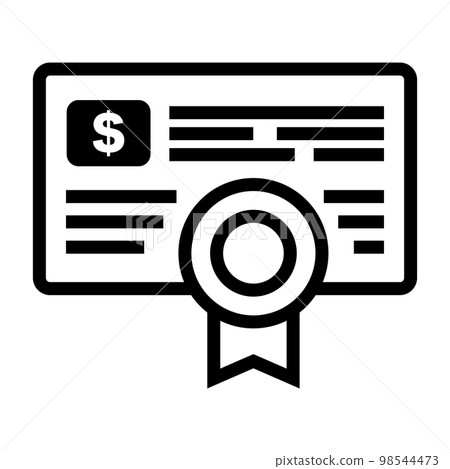 Government bond icon. investment or borrowing. vector. 98544473