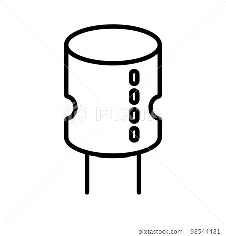 Simple capacitor part icon. vector. Simple capacitor part icon. vector. 98544481