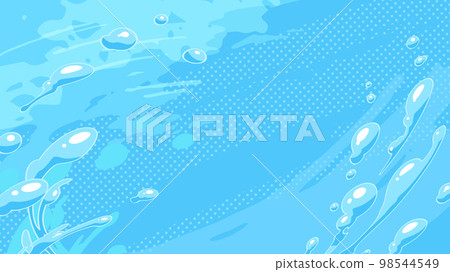 動漫風格_水效果背景_淡藍色_16:9 98544549