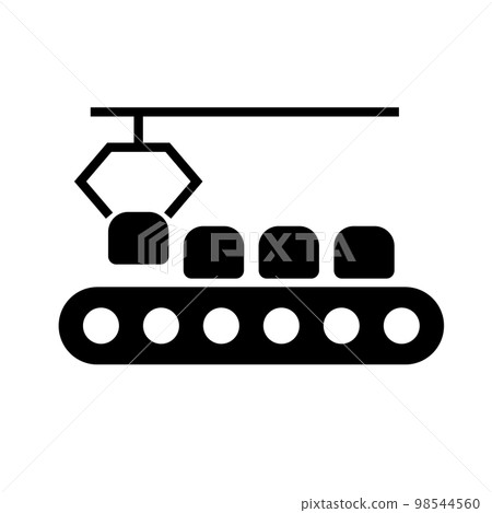 Manufacturing silhouette icon. production factory. vector. 98544560