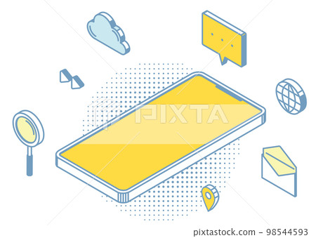 等距智能手機數字圖標 98544593