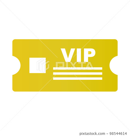 金色貴賓票圖標。豪華的特殊待遇。向量。 98544614